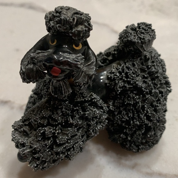 3 Poodle ornaments. Very old. Black handmade ceramic and heavy metal silver dog. - Picture 5 of 13